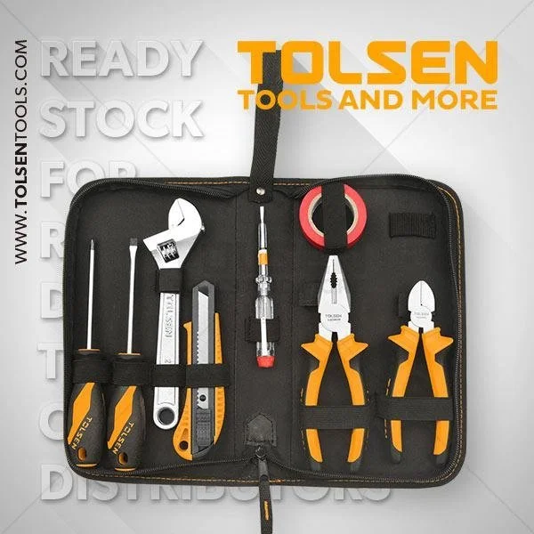SIZE 9Pcs Hand Tools Set Tolsen 85301 - Image 2