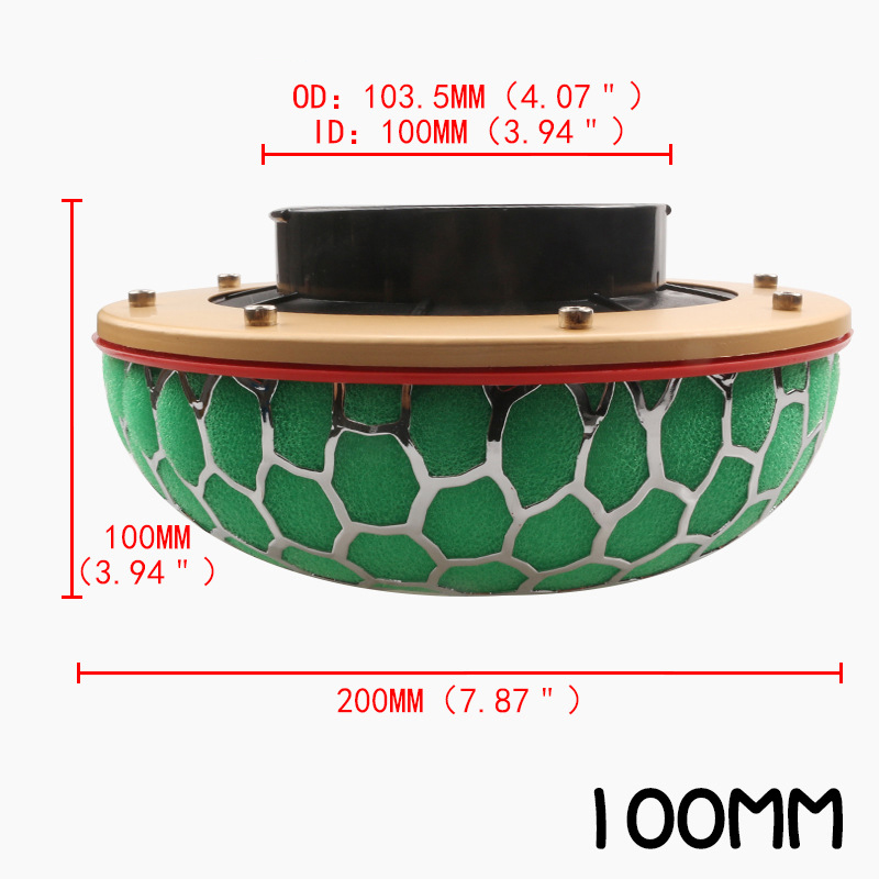 80mm 100mm HKS Air Filter Super Power Air Filter Flow Caliber Intake Reloaded Cleaner - Image 3