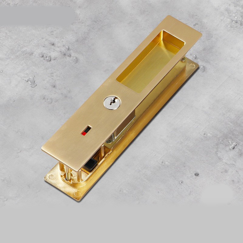 Barn Door Lock Sliding Door Lock with Key Invisible Hidden Wood Pocket Hook Lock - Image 6