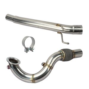 Car Exhaust Downpipe for VW Golf MK7 Jetta Audi A3 Skoda Kodiaq Mk1 MQB 2.5inch EA211 1.4T Engine Racing Catless Down Pipes
