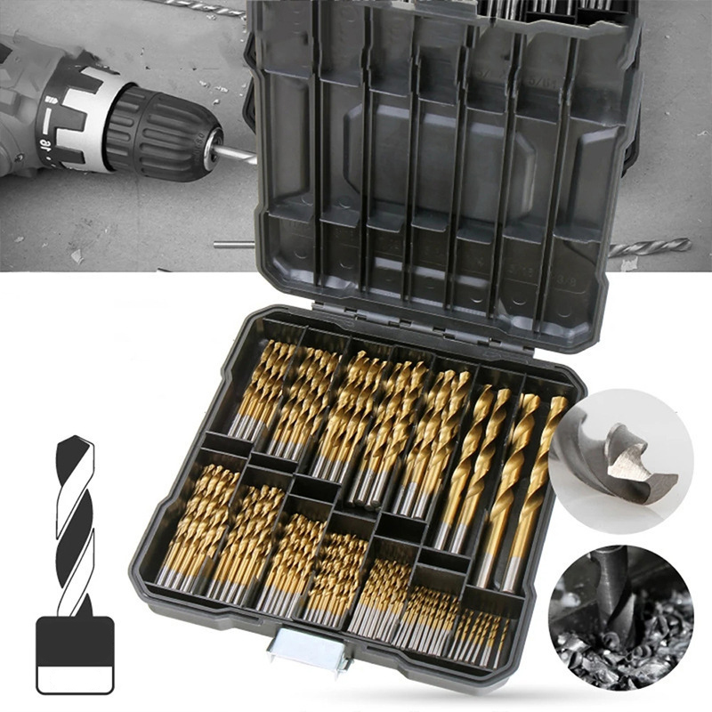 99pcs Steel Titanium Plated Drill Bit 1.5-10mm Drilling Tool Set - Image 2
