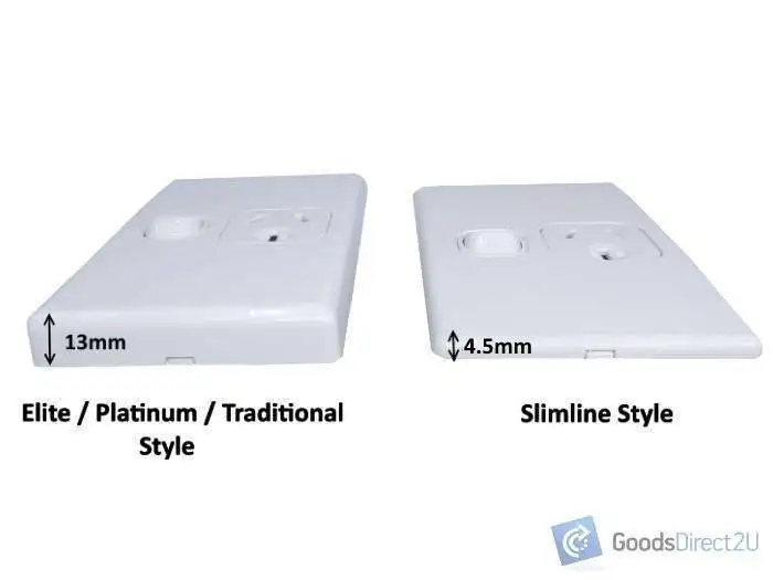 Light Switch – 5 Gang – Vertical – Slimline – 16A - Image 3