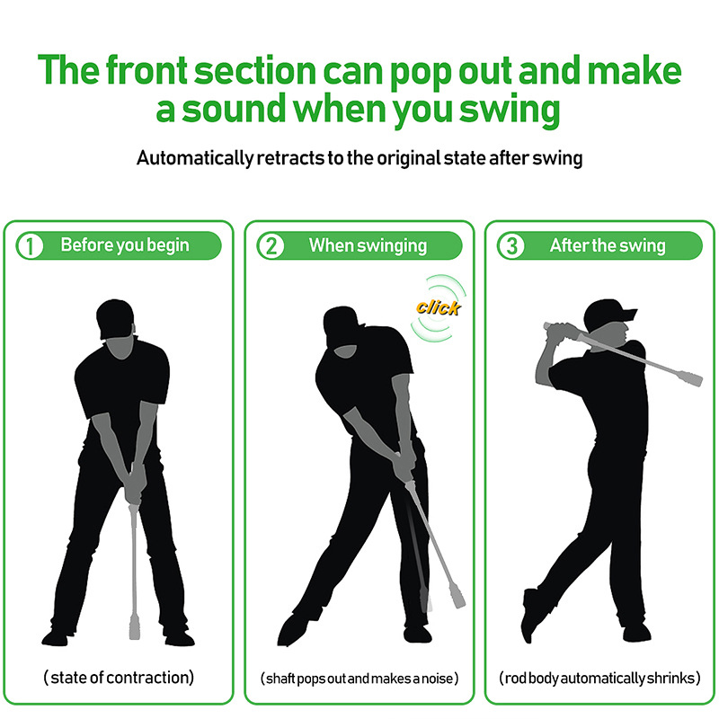 Golf Swing Trainer Aid for Tempo Practice Weighted Golf Click Stick Helps Enhance Strength Improve Swing Rhythm Maintain Balance - Image 7