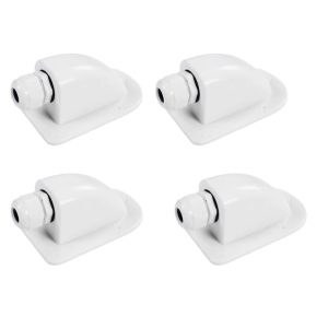 4pcs RV Solar Cable Entry Glands Weather Resistant Single Double Cable Entry Housing for Solar Panels of RV Caravan Marine Boat Cabin