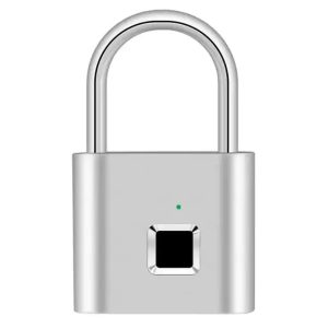 Smart Fingerprint Padlock Keyless Anti-Theft Security Rechargeable Padlock – Platinum
