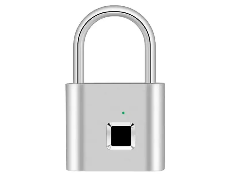 Smart Fingerprint Padlock Keyless Anti-Theft Security Rechargeable Padlock – Platinum