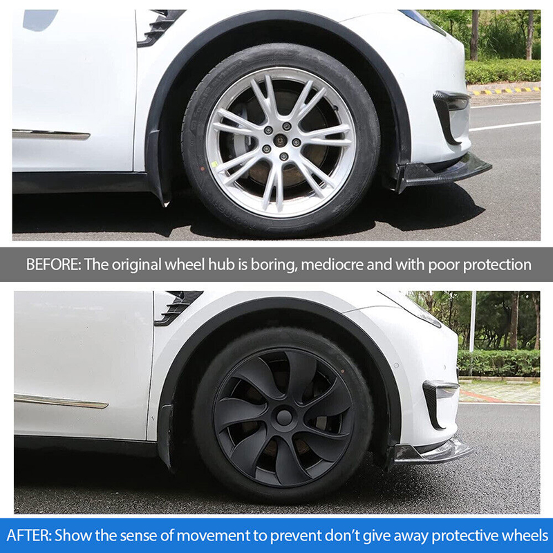 4pcs 19inch Wheel Protect Cover Caps Rim Hub for Tesla Model Y 2021-2023 - Image 7