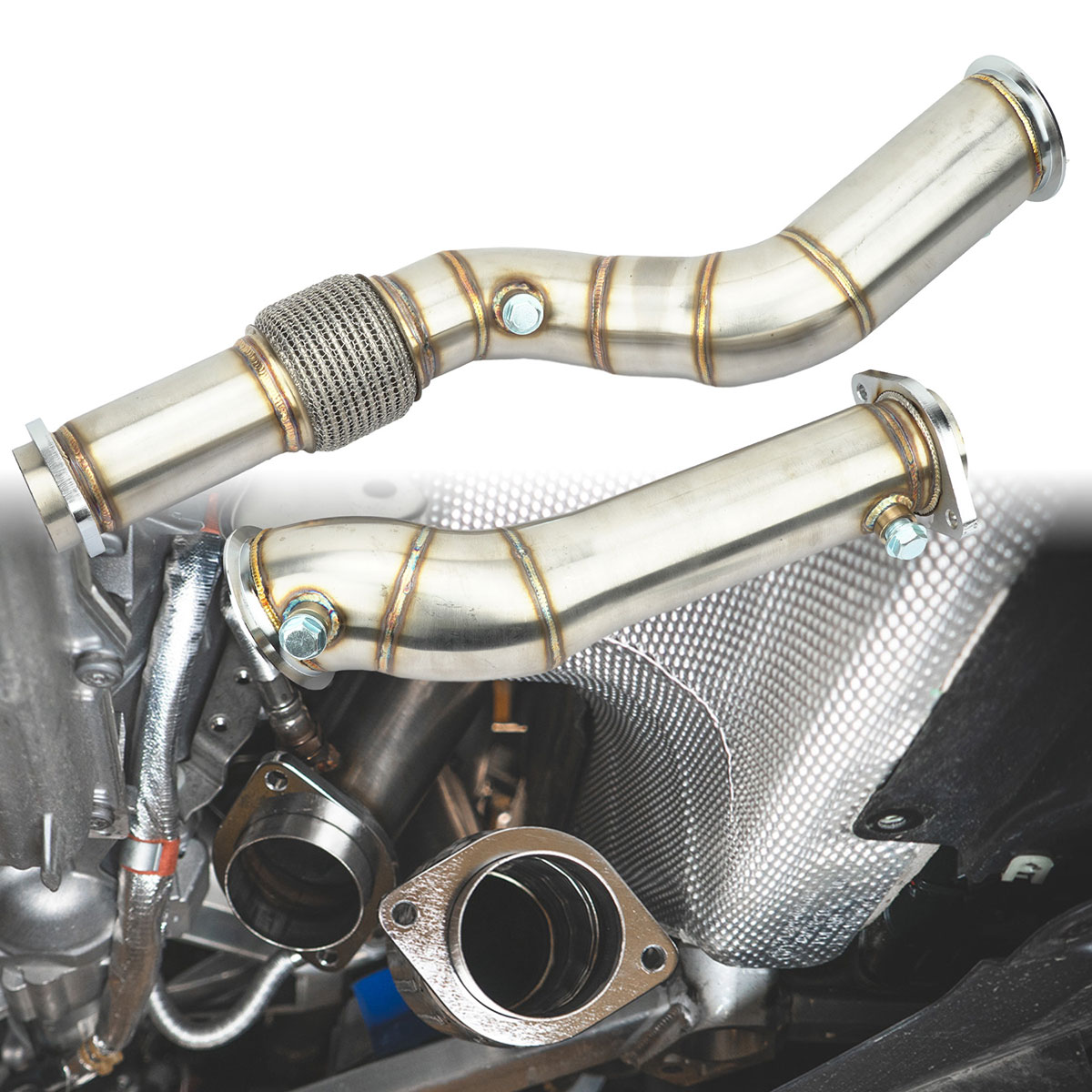 BMW Exhaust Manifold for BMW M3 M4 G80 G82 G83 Downpipe S58 3.0T Engine RS-OT - Image 4