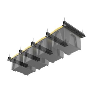 5Pcs Ceiling Storage Rack Garage Tote Slide Overhead Storage Rack Heavy Duty Utility Bin Organization CR-JL