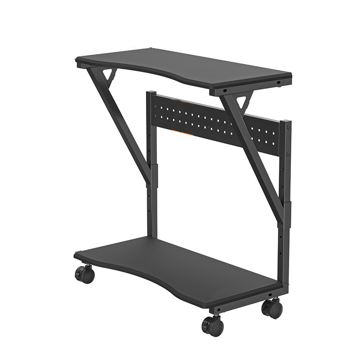 Computer Tower Cart Height Adjustable PC Stand CPU Holder with Rolling Wheels Office Gaming Desk Accessories CR-AG - Image 2