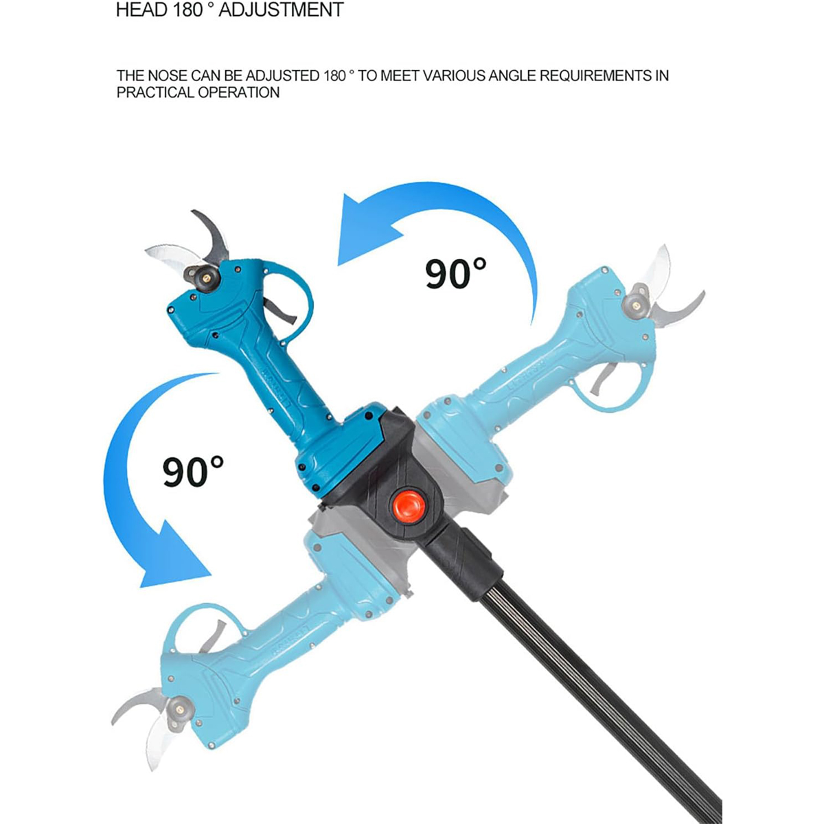 Cordless Electric Pruning Shear Brushless Chainsaw with Telescopic Pole for Saw Tree Trimming CR-AG - Image 4