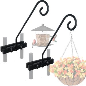 2pcs Deck Railing Hooks Suitable for Hanging Flower Baskets Wind Chimes Planters Bird Feeders Lights RS-SP