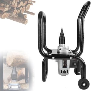 Electric Wood Splitter Machine Automatic Drills Screw Log Splitting Diameter 200mm Firewood Splitter FY-NV