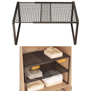 Expandable Cabinet Storage Shelf Make Full Use of The Upper Space Space Saving for Kitchen Bathroom Pantry RS-NV