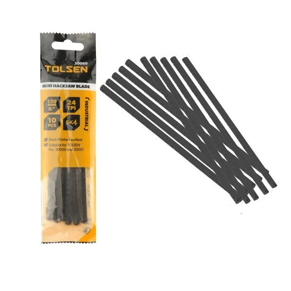10pcs Mini Hacksaw Blade (6 x1/2 x24T) Industrial Grade Tolsen Brand 30060