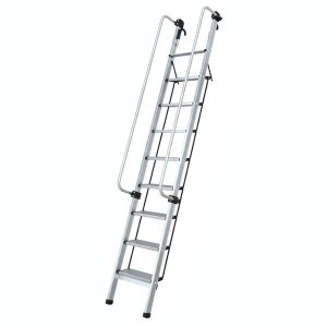Aluminium Attic Ladder with Removable Handrail 5-13 Step Width 20cm Pedal Foldable Pedal Loft Ladder for Bunk Bed Truck FY-FB