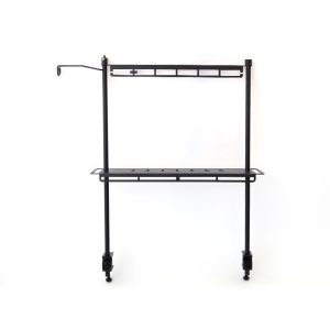 Folding Camping Hanging Rack Camping Stand Aluminium Alloy Camping Table Shelf Outdoor Storage Rack with Lantern Stand