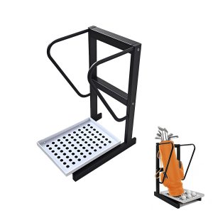 Golf Bag Organizer Single Seat Golf Bag Stand Removable Dividers Non-Slip Base Sturdy Steel CR-SP