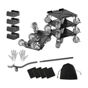 Heavy Duty Furniture Movers Furniture Dolly with 5 Wheels and Lifter Set 1400kg Capacity CR-NV
