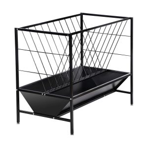 Pasture Hay Feeder 45 Gallon Heavy Duty Hay Grain Livestock Feeder for Farms CR-DC