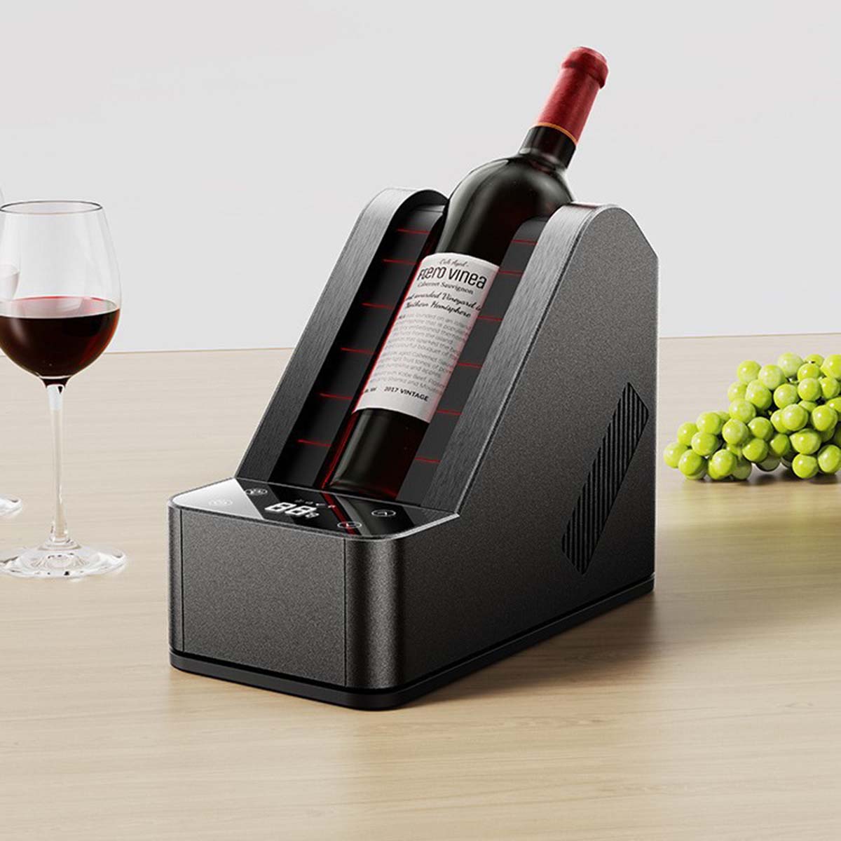 Portable Electric Wine Chiller Ice-Free Cooling 750ml Single-Bottle Wine Cooler fits 96mm Diameter Bottles FY-SP - Image 4