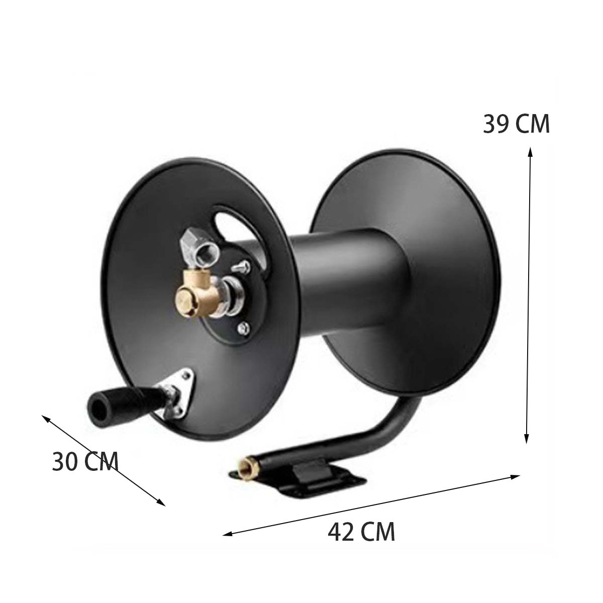 Pressure Washer Hose Reel Air Hose Reel Hand Crank High Pressure Hose Reel Heavy Duty 4000 PSI Washer Hose Reel FY-SP - Image 3
