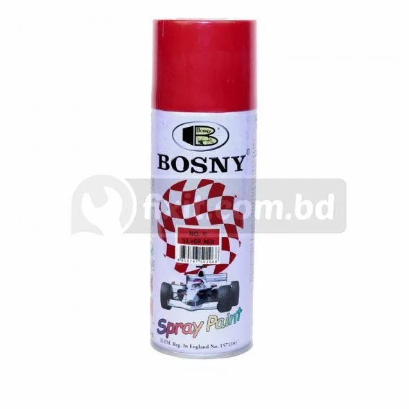 400ml Silver Red Color Spray Paint Bosny Brand