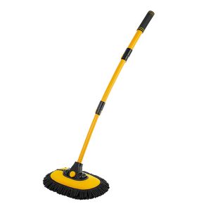 Telescoping Car Wash Brush Adjustable Long Handle Cleaning Wash Mop with Soft Bristle Car Cleaning Tool for RV Camper FY-SP