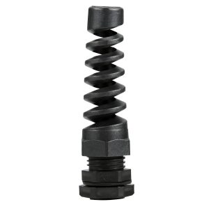AVARTEK IP68 PG11 Nylon Spiral Gland, 5 – 10mm Cable Range – Black