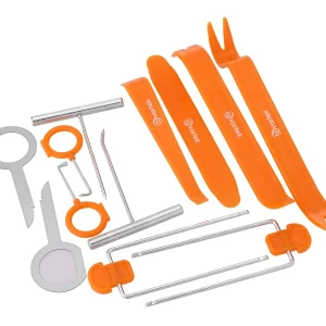 Car Radio & Trim Removal Tool Kit – 12 Piece Dashboard, Door Panel and Audio Pry Set