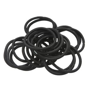 20 Thick Black Hair Bands Elastics Bobbles Girls Kids School Ponies Ties