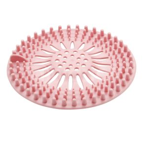 Hair Trap Shower Bath Plug Hole Waste Catcher Stopper Drain Sink Strainer Filter – Pink