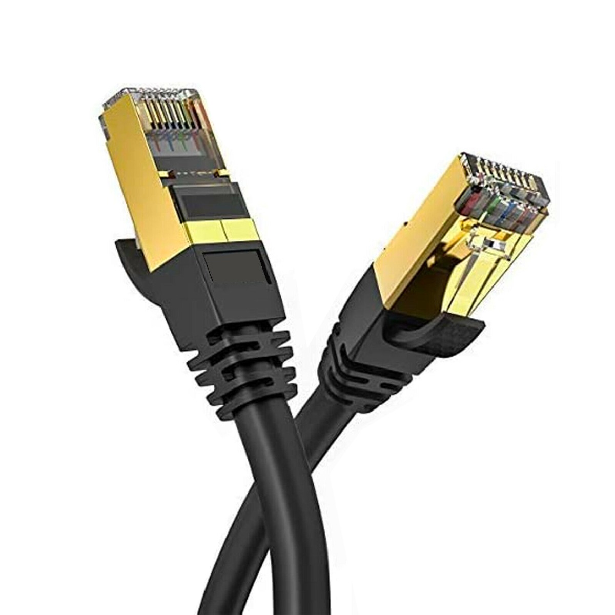 20m CAT8 High Speed Shielded Ethernet Cable 2000MHz 40Gbps RJ45 – Black - Image 2
