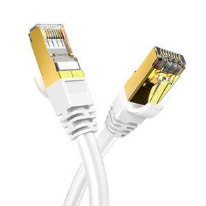 15m CAT8 High Speed Shielded Ethernet Cable 2000MHz 40Gbps RJ45 – White