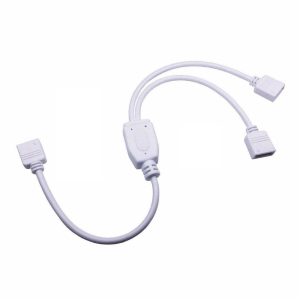 1 to 2 Way 5 Pin 12mm LED Splitter 3528 5050 RGB Strip Wire Connector Female Cable Light
